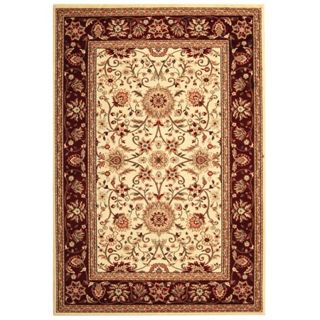 Safavieh 10 x 14 ft. Lyndhurst Power Loomed Rectangle Area Rug Ivory & Red LNH212K-10